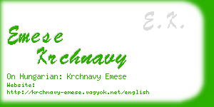 emese krchnavy business card